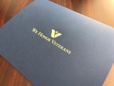 We Honor Veterans Certificate Folder-DNO